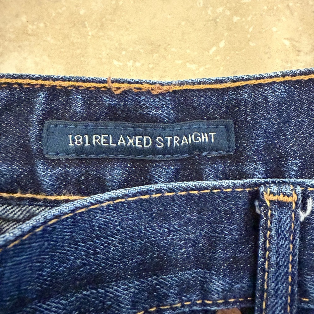 Lucky Brand 181 Relaxed Straight Fit Dark Blue Jeans - Picture 4 of 5